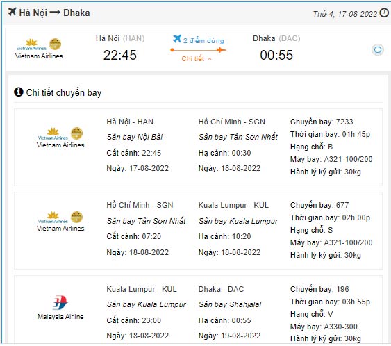 giá vé máy bay đo Bangladesh dhaka rẻ nhất