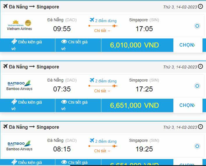 vé máy bay đi singapore